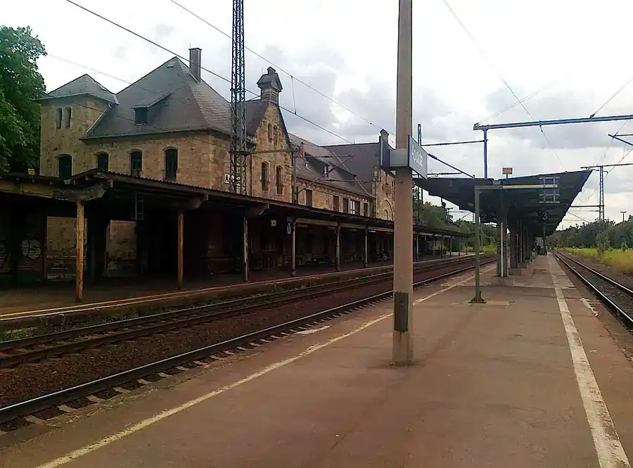 Apolda's historic railway station.