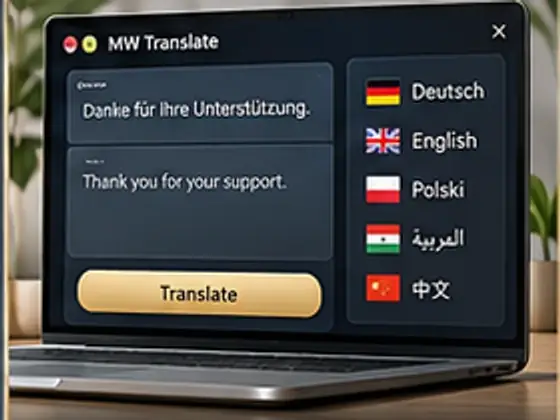 MW Digital Translate Desktop — helyi fordítási felület a számítógépen